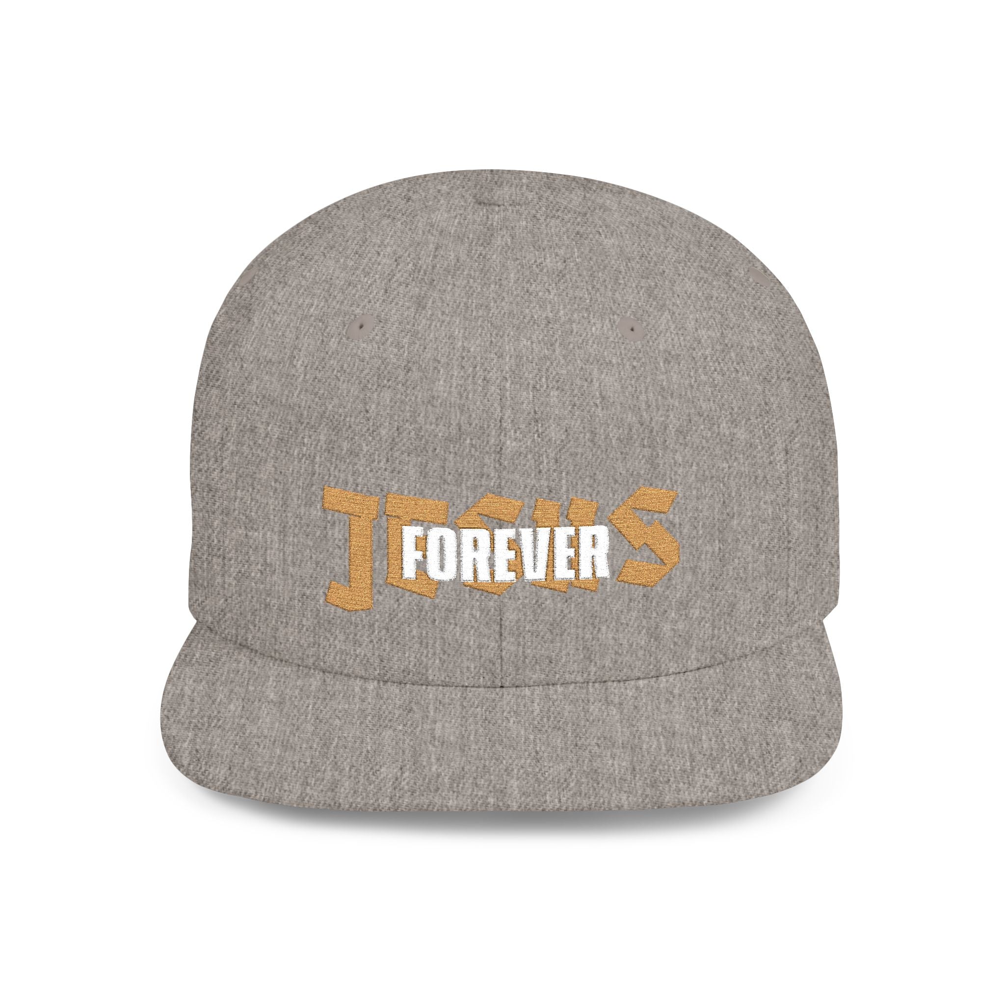Jesus forever - white and gold foil cap