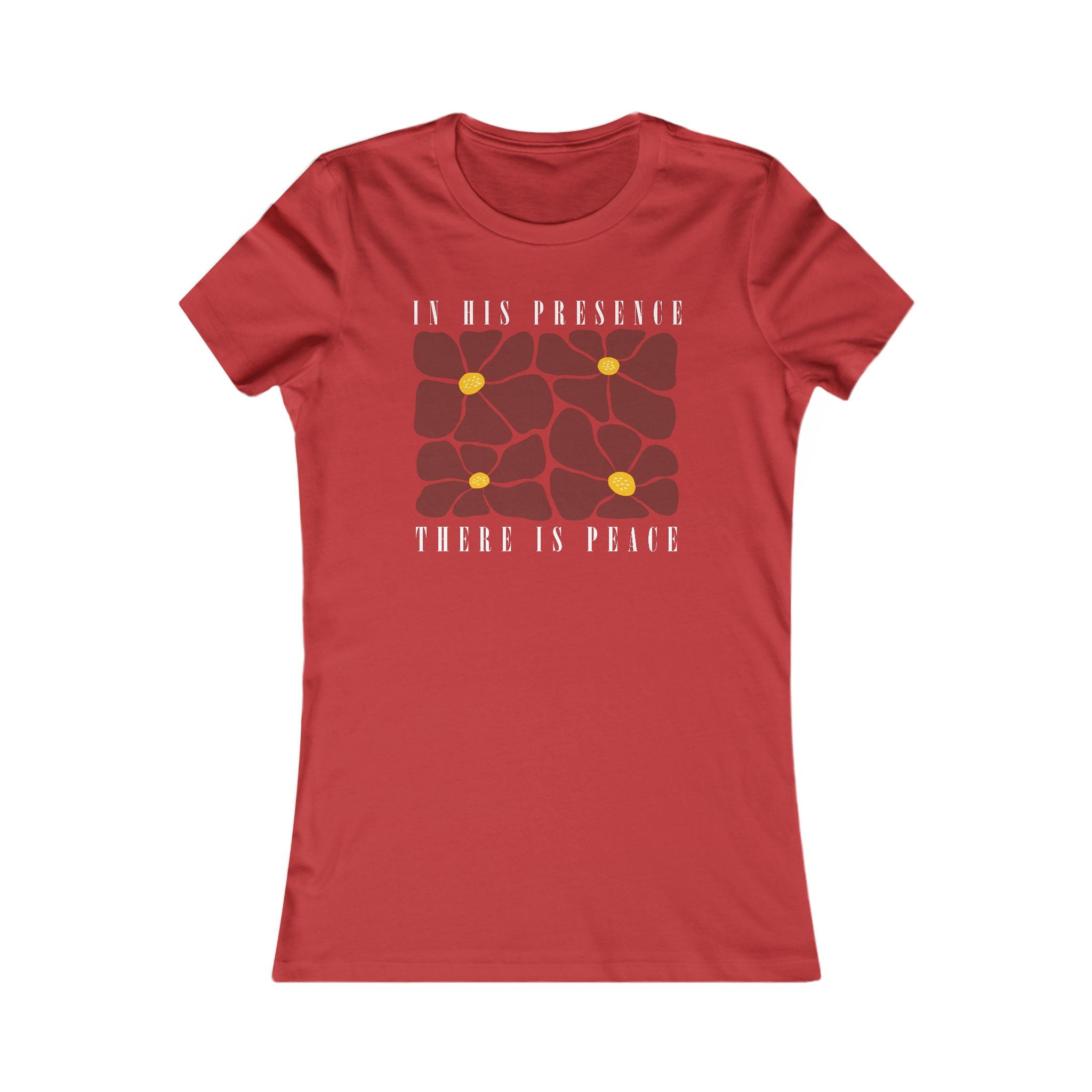 In His presence there is peace - fitted tee