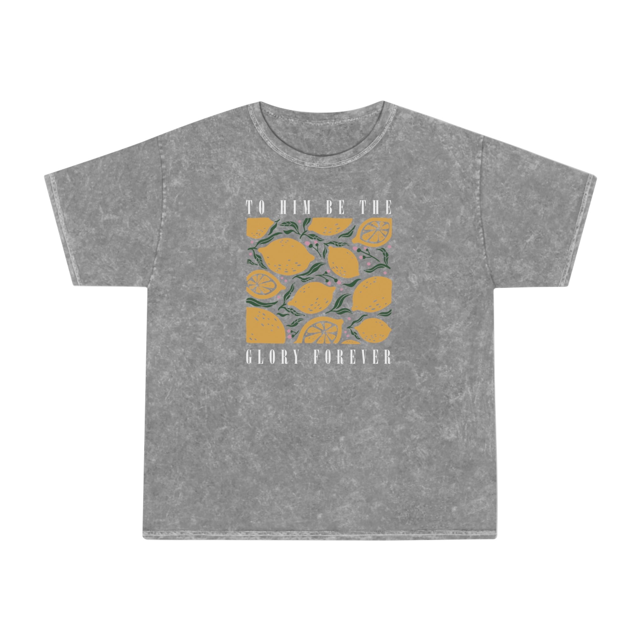 To Him Be the Glory Forever - mineral-wash tee