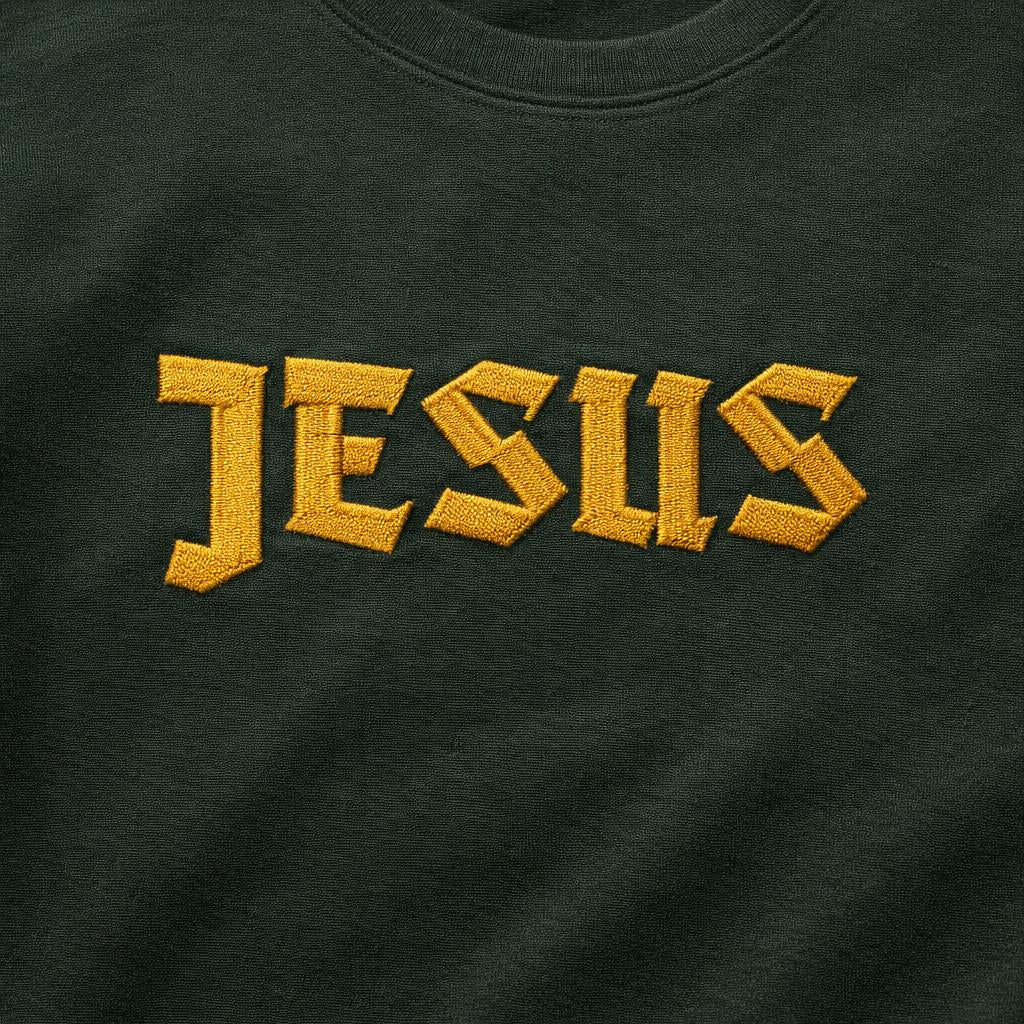 Jesus with gold embroidery