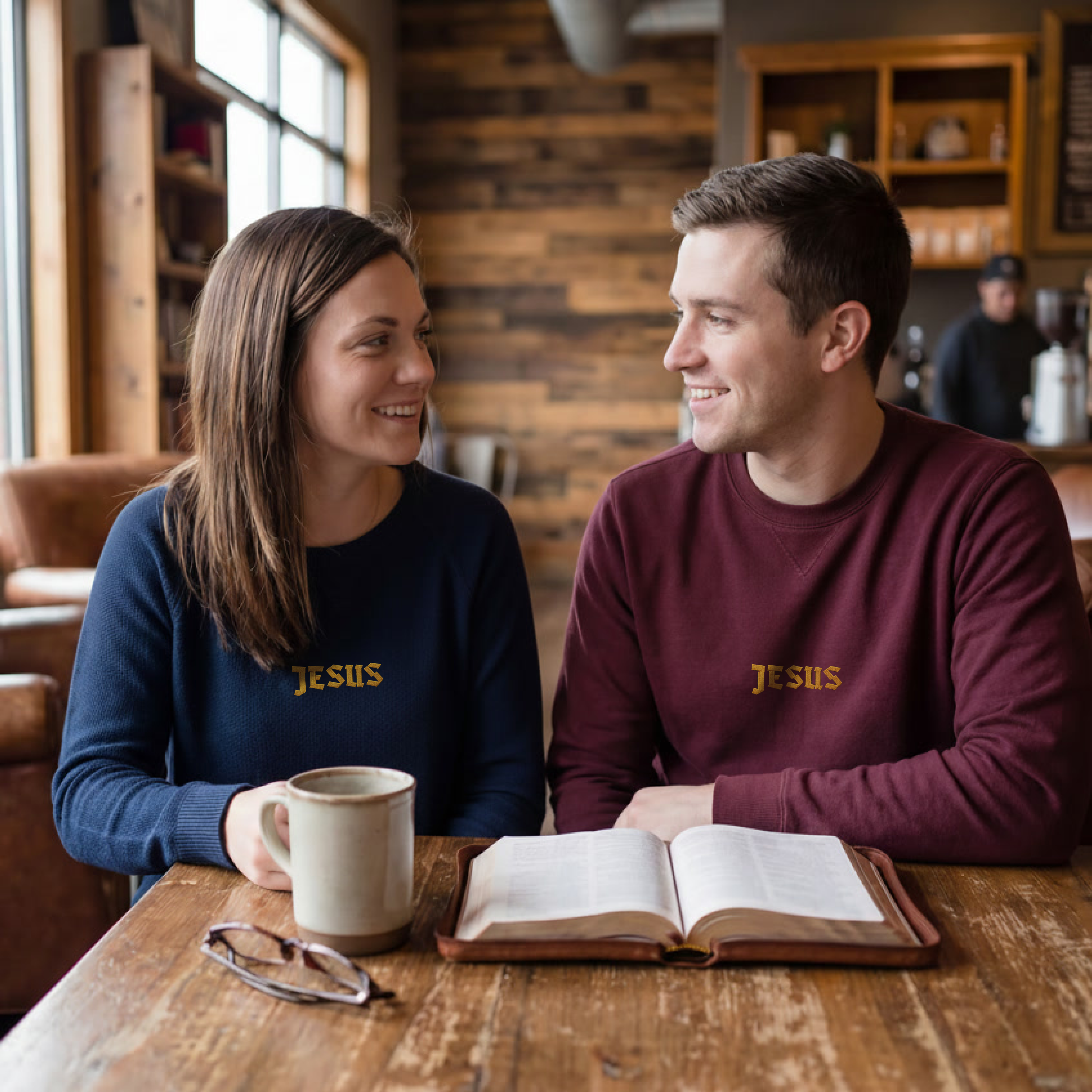 Jesus with gold embroidery