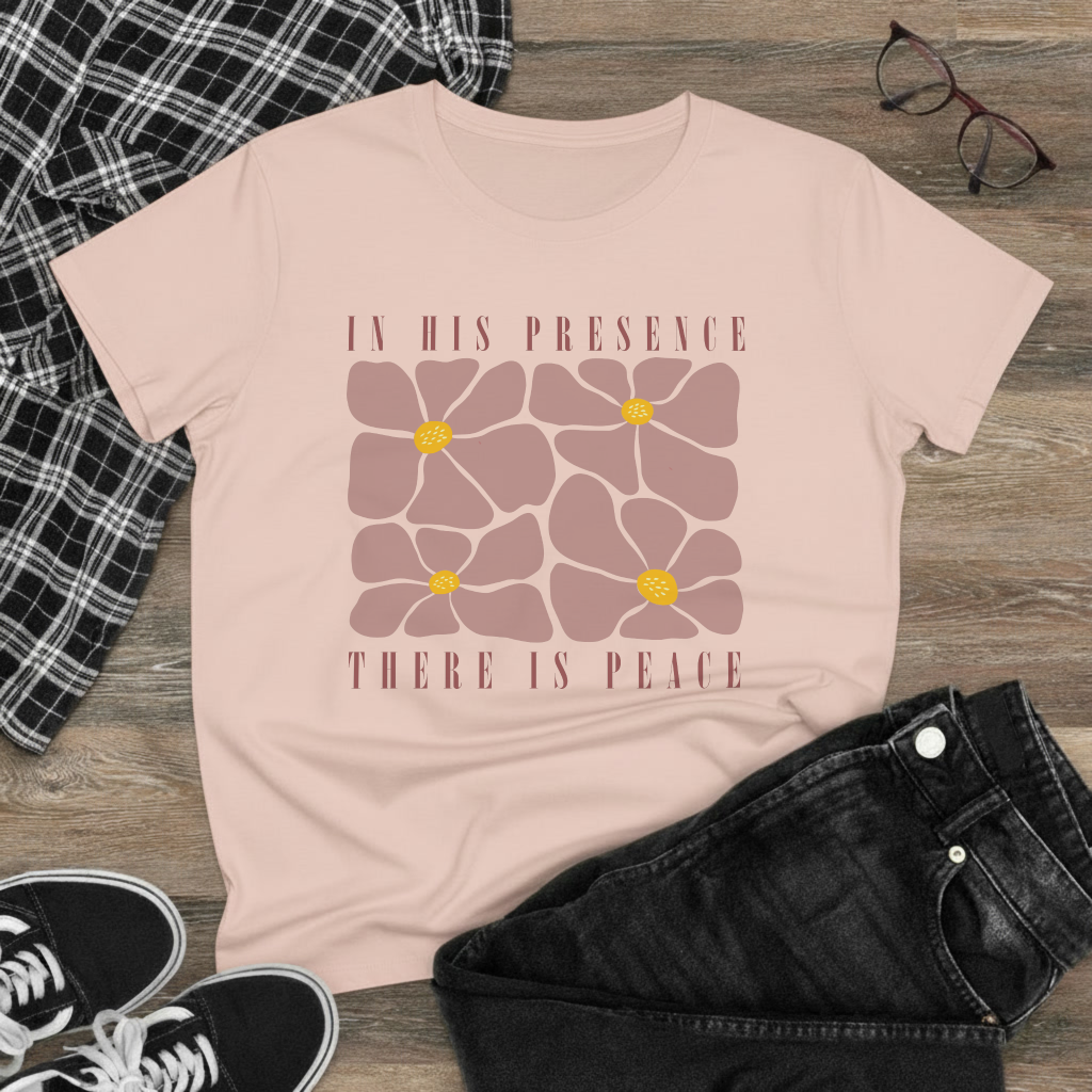 In His presence there is peace - fitted tee