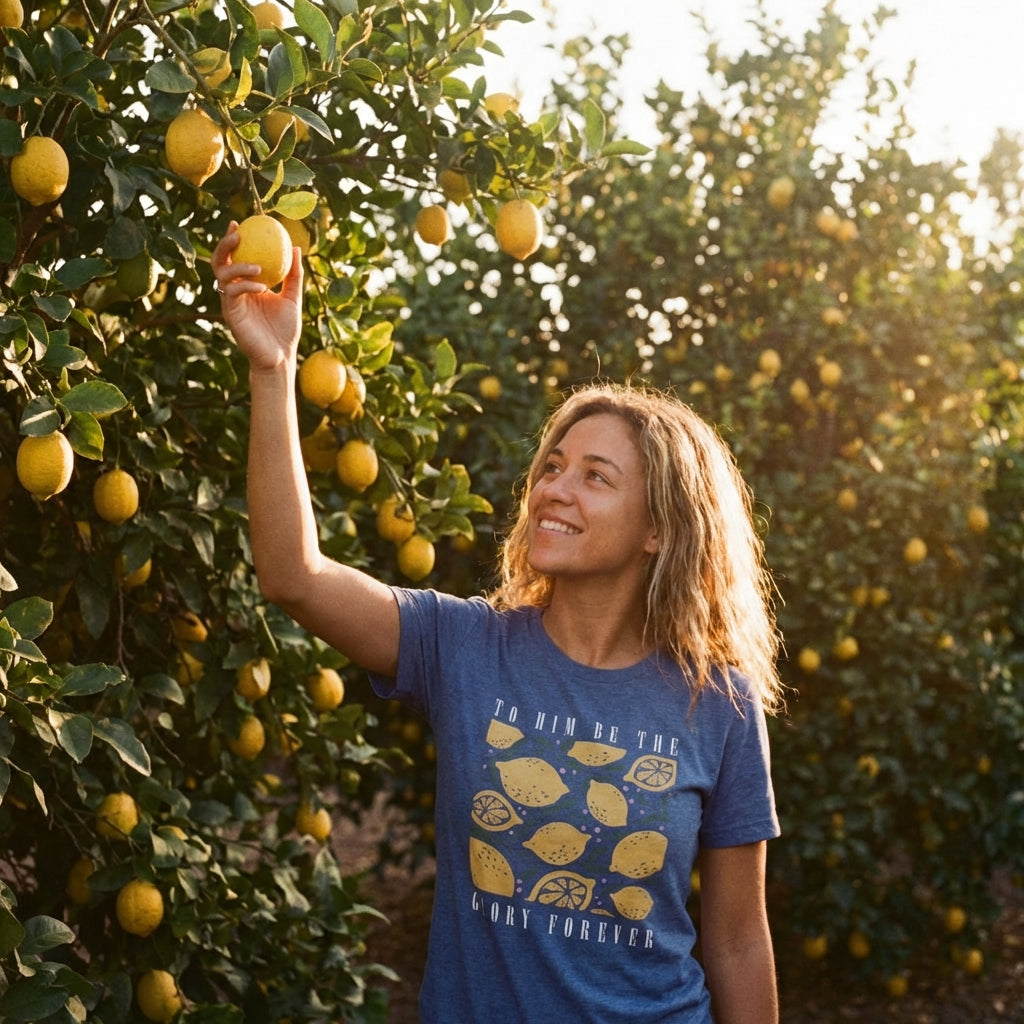 To Him Be the Glory - fitted tee