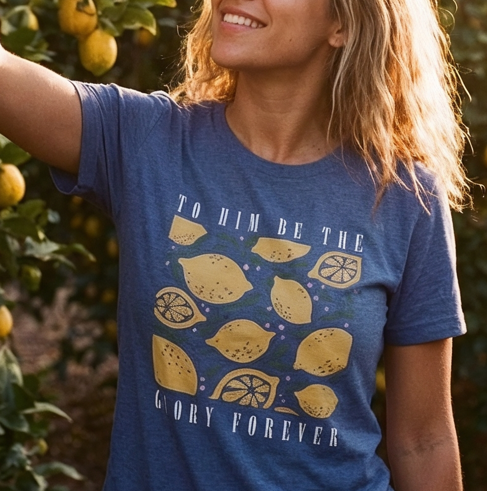 To Him Be the Glory - fitted tee
