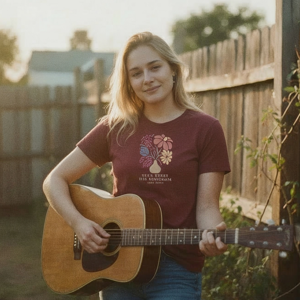 Seek First His Kingdom - floral fitted tee