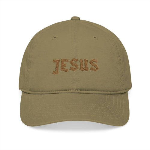Embroidered “JESUS” Organic Baseball Cap