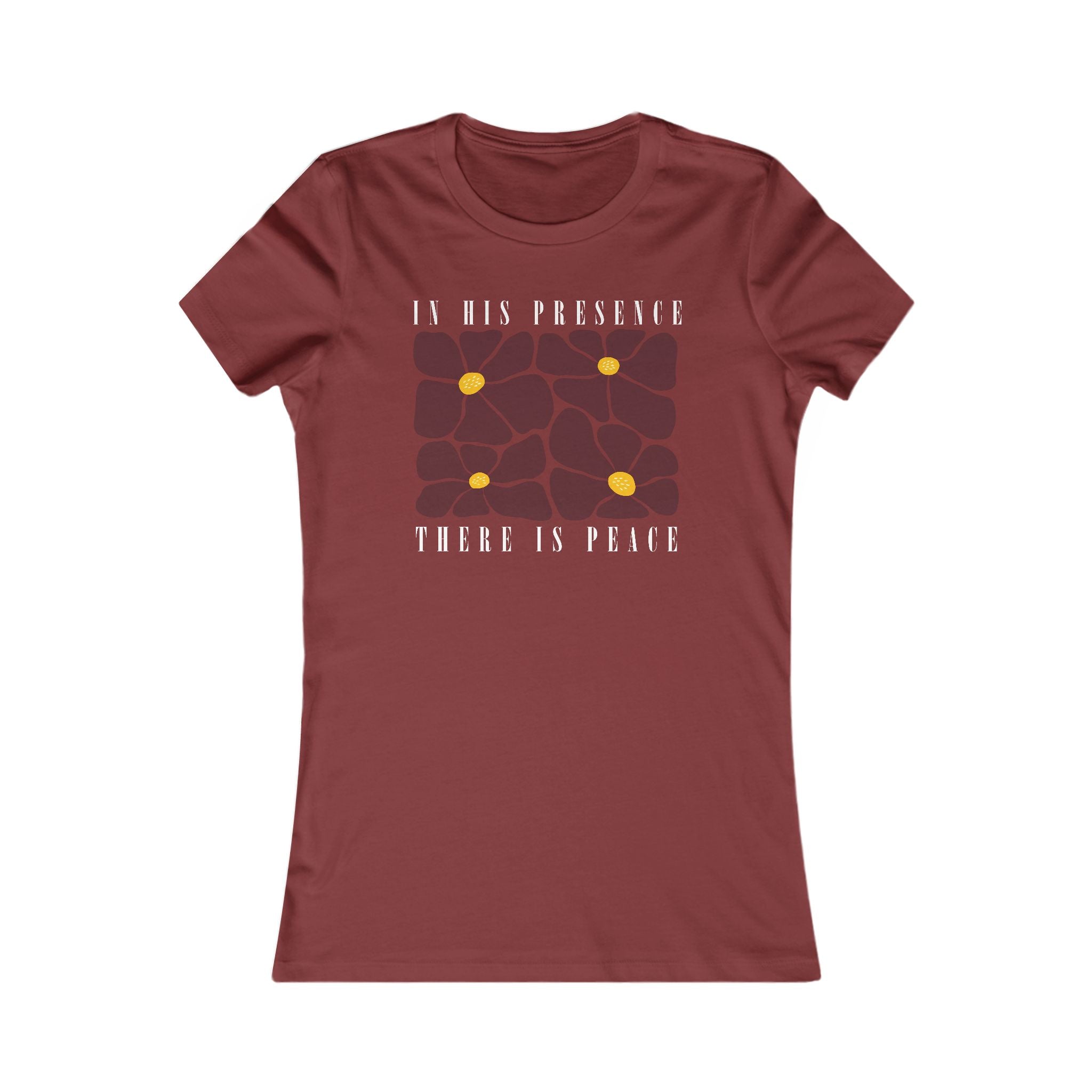 In His presence there is peace - fitted tee
