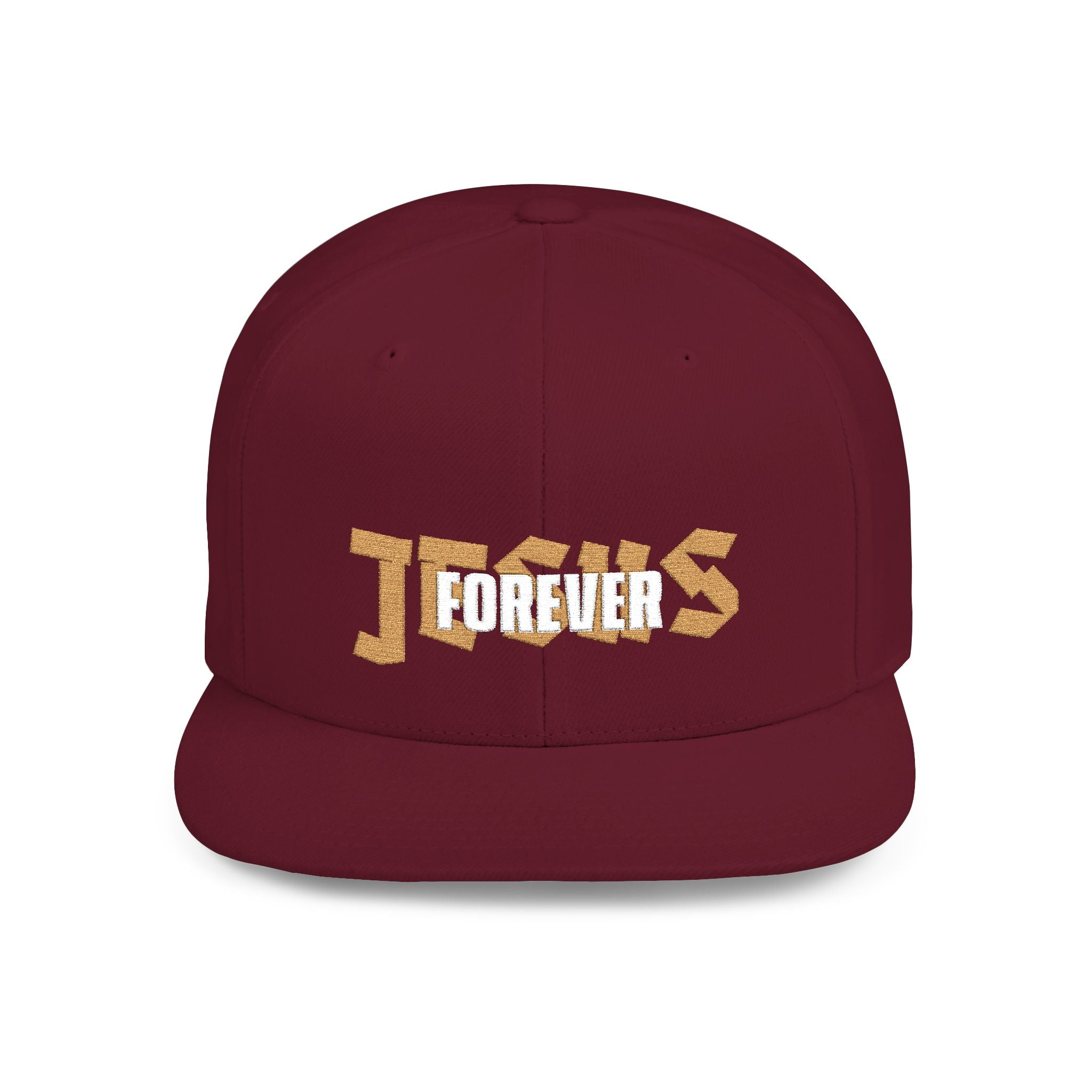 Jesus forever - white and gold foil cap