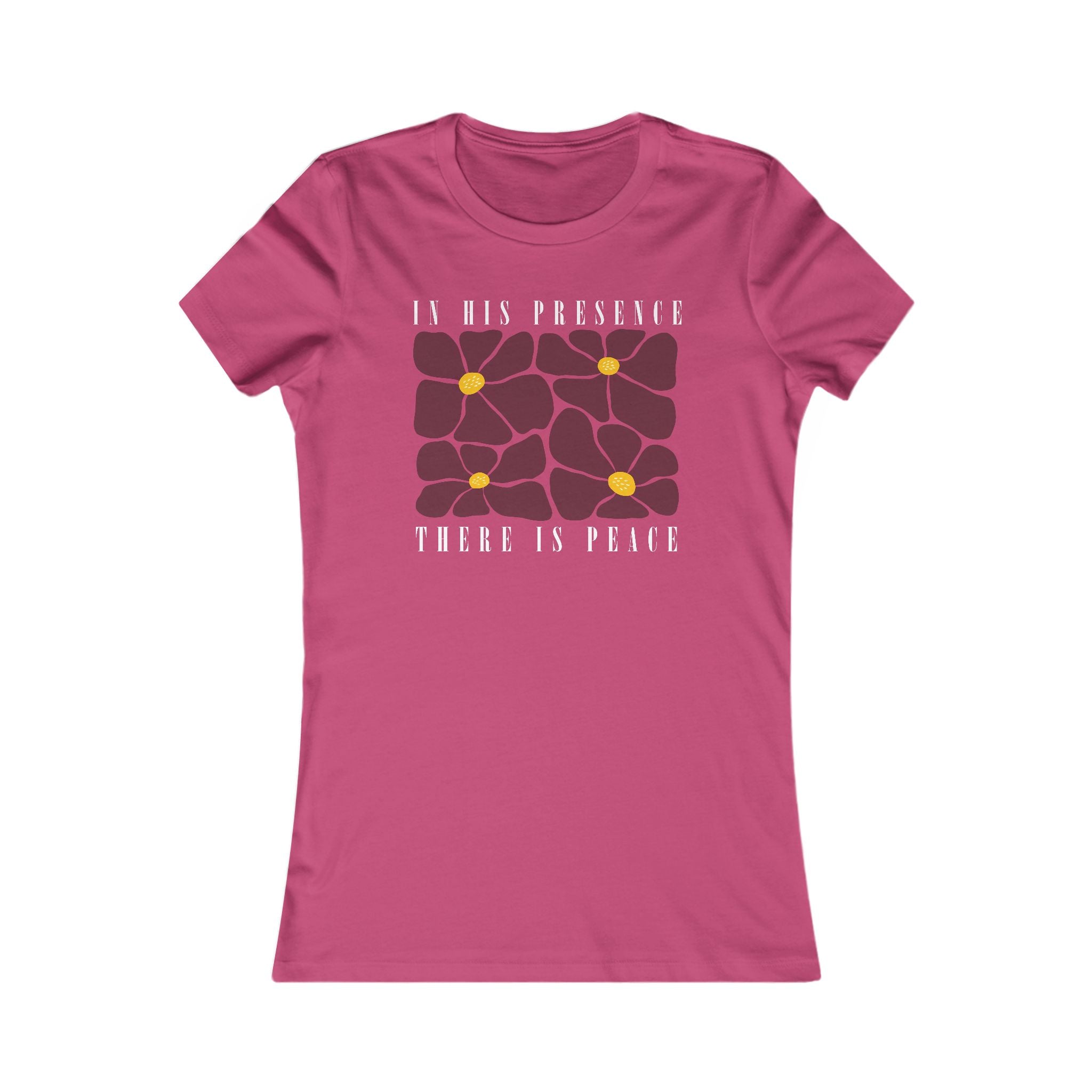 In His presence there is peace - fitted tee