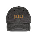 Embroidered 'JESUS' Vintage Cotton Cap Distressed