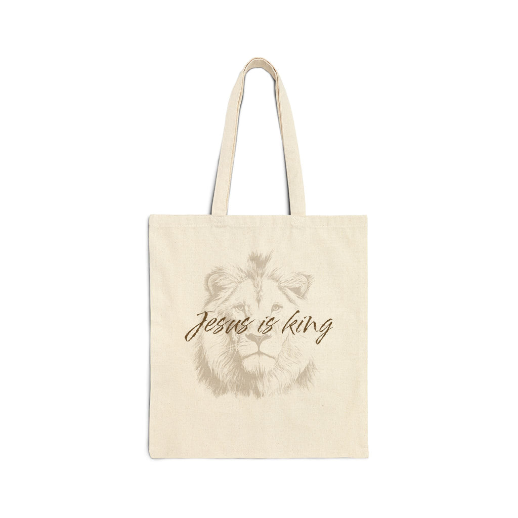 Jesus Is King Lion Tote Bag