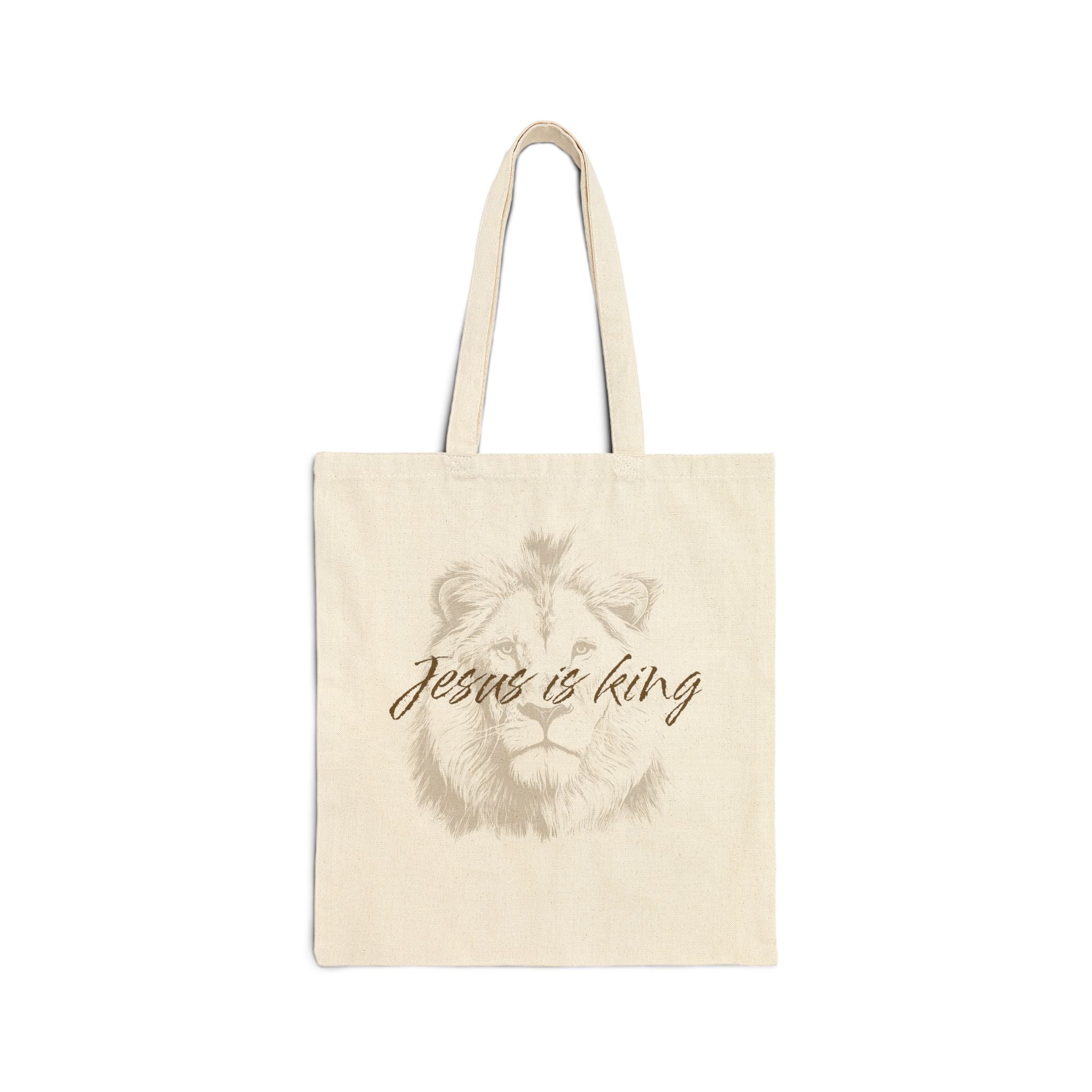 Jesus Is King Lion Tote Bag